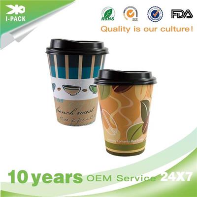 Recyclable Paper Coffee To Go Cups With Lids
