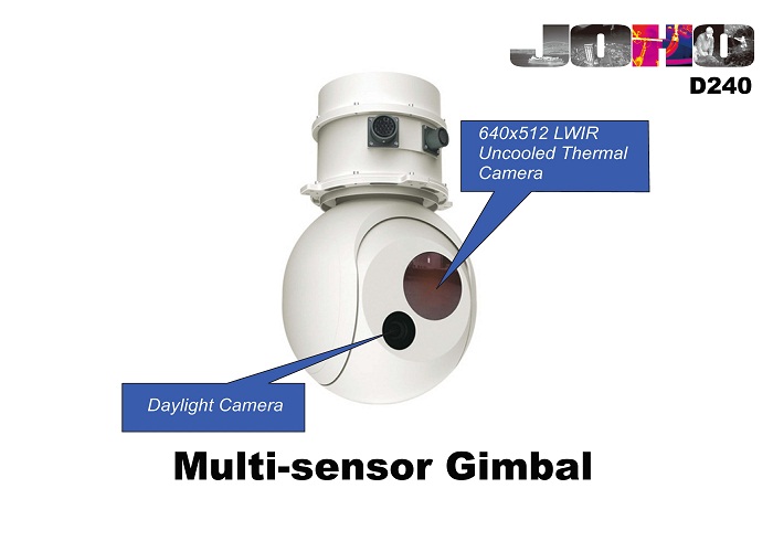 Joho Lightweight Gyro Stabilised Eo IR Thermal Imaging Gimbal Camera