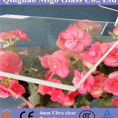 4mm Toughened Ultra Clear (Low Iron) Float Glass For Glass Greenhouse