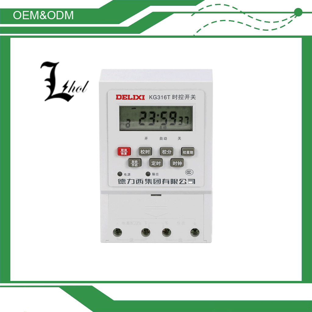High Cost Performance Delixi LCD  250VAC Digital Time Switch KG316T