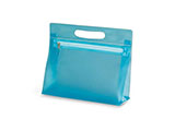 Die Cut Blue Zipper PVC Pouch Bag