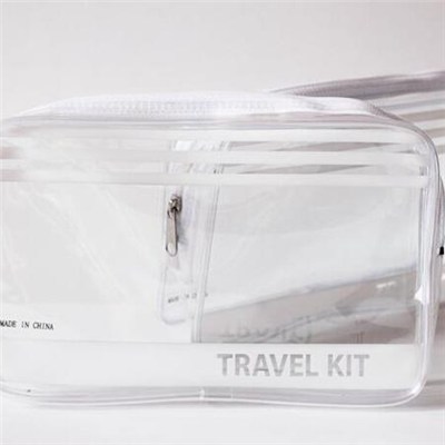 Reusable Transparent Long-life Clear PVC Bag with Zipper Made in China for Cosmetic