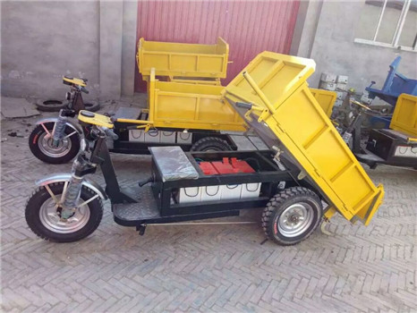 High performance battery operated electric tricycle for construction sites