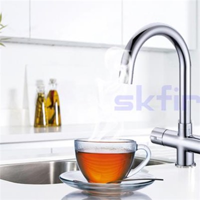 Water Heating Tap Flow Instant Hot And Cold Filtered Water In Kitchen