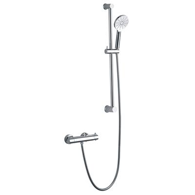 XDL Round Cool Surface Thermostatic Shower Set Adjustable AIR-IN Chrome Plating 8016A