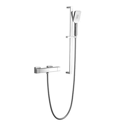 XDL Square Cool Surface Thermostatic Shower Set Adjustable AIR-IN Chrome Plating 8018A