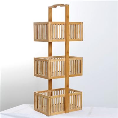 Bamboo Bathroom Storage Basket