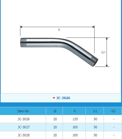 JC-3026 Shower arm, Sewer pipe
