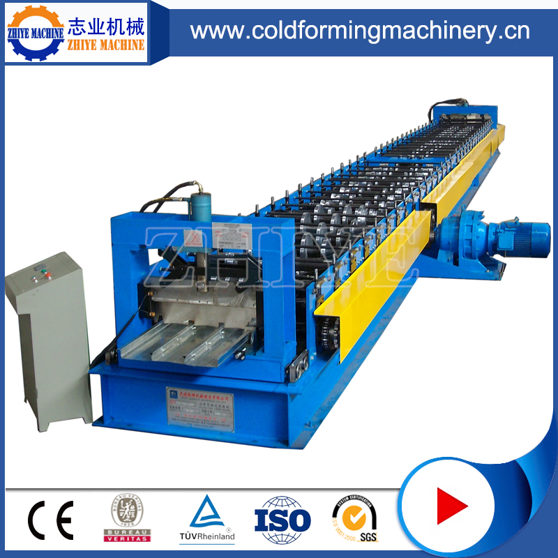 Plc Controlling Color Coated Steel Steel Deck Forming Machine 