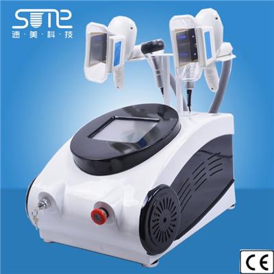 4 In 1two Cryo Handles Can Work At The Same Time Liposunction Cavitation Six Polar Rf Body Skin Tighten Device
