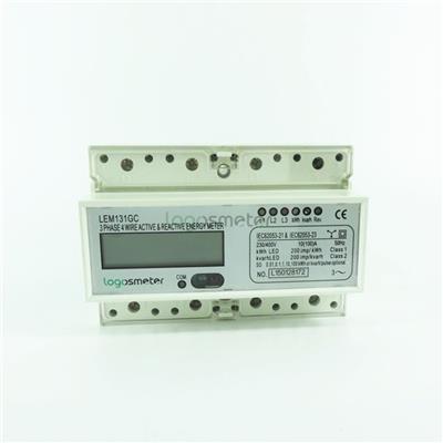 RS485 And Far Infrared Port Three Phase Electronic Active & Reactive Integration Energy Meter Din Rail Type