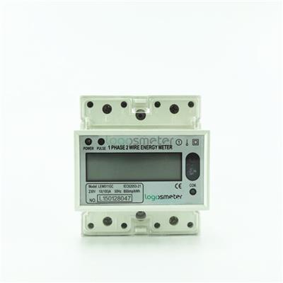 RS485 And Far Infrared Port Single Phase Energy Meter Din Rail Type