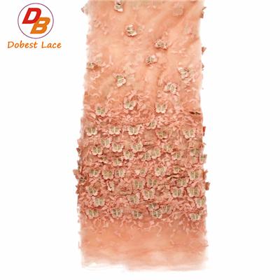 3D Flower Lace Fabric With Patterns