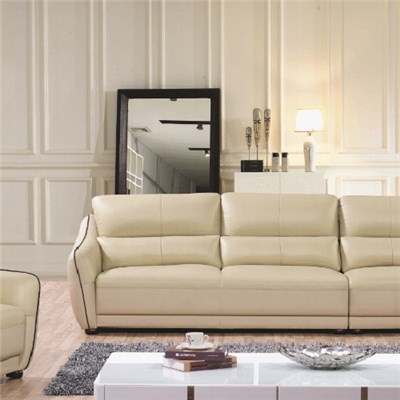 Modern Corner Sofa With Genuine Leather Living Room Sofa