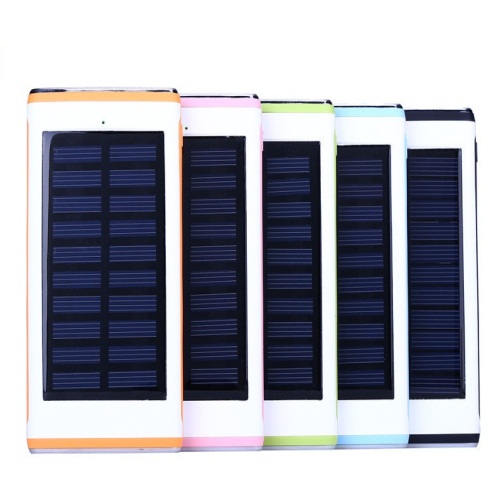Water Cube solar 12000mAh power bank 3USBs output with 2 LEDs power bank charger
