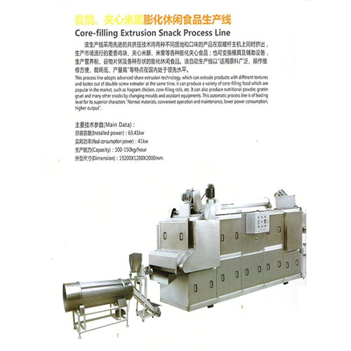 good quality a variety of Core-filling Extrusion Snack Process Line with advanced extusion technology
