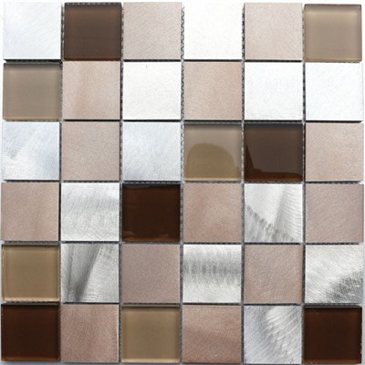 Lowest Price Aluminum Metal Mix Glass Mosaic