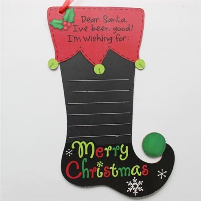 Indoor And Outdoor Colorful Paper Board Christmas Socks Boot Canes Letter Words And Star Decoration Hanging