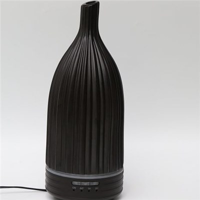 Aromatherapy Essential Oil Diffuser 110ml 7Color LED Light Black Ceramic Electric Diffuser For Large Room