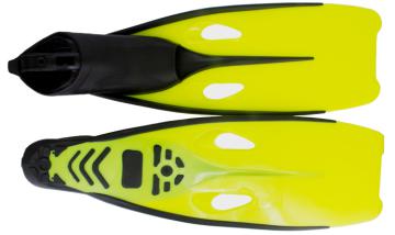 silicone yellow long fins for swimming and diving
