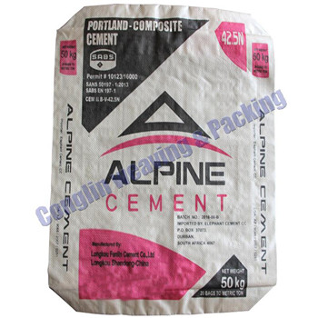 50kg PP woven Block bottom valve bag for chemicals/cement/fertilizer