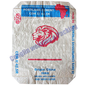100%  PP woven laminated valve cement bag white color