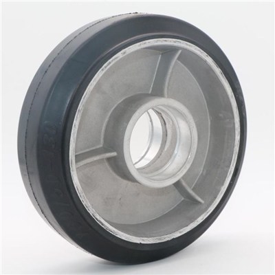 Aluminum Core Black Rubber Pallet Truck Wheel 180*50mm