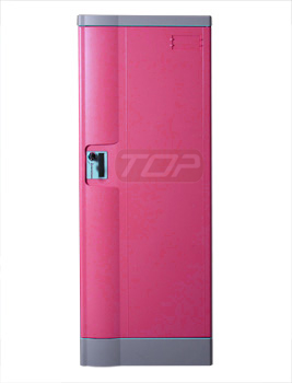 Double Tier Office Lockers ABS Plastic, Pink Color