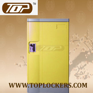 Triple Tier School Lockers ABS Plastic, Yellow Color