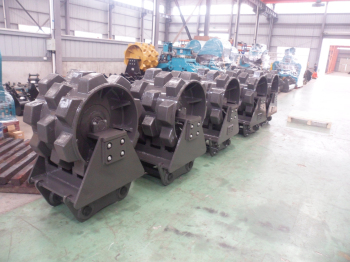 excavator compaction wheel for slope and trench