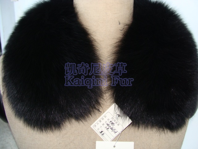 fox fur collars black colour