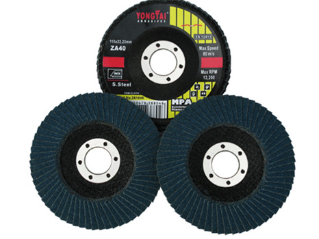 Yongtai 4 Inches, 100x16mm, Effective Flap Disc for Stainless Steel and Metal, Black Color, EN12413