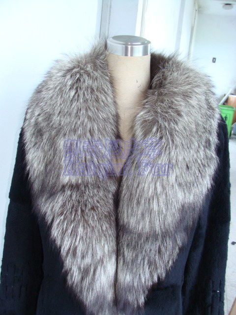 silver fox fur collar