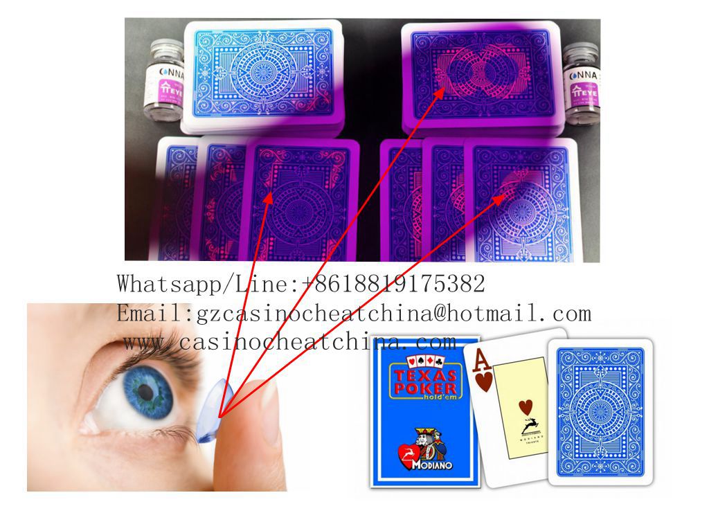 Blue Modiano Texas Hold'em plastic marked playing cards for poker cheat/uv contact lenses/invisible ink/perspective glasses/magic trick