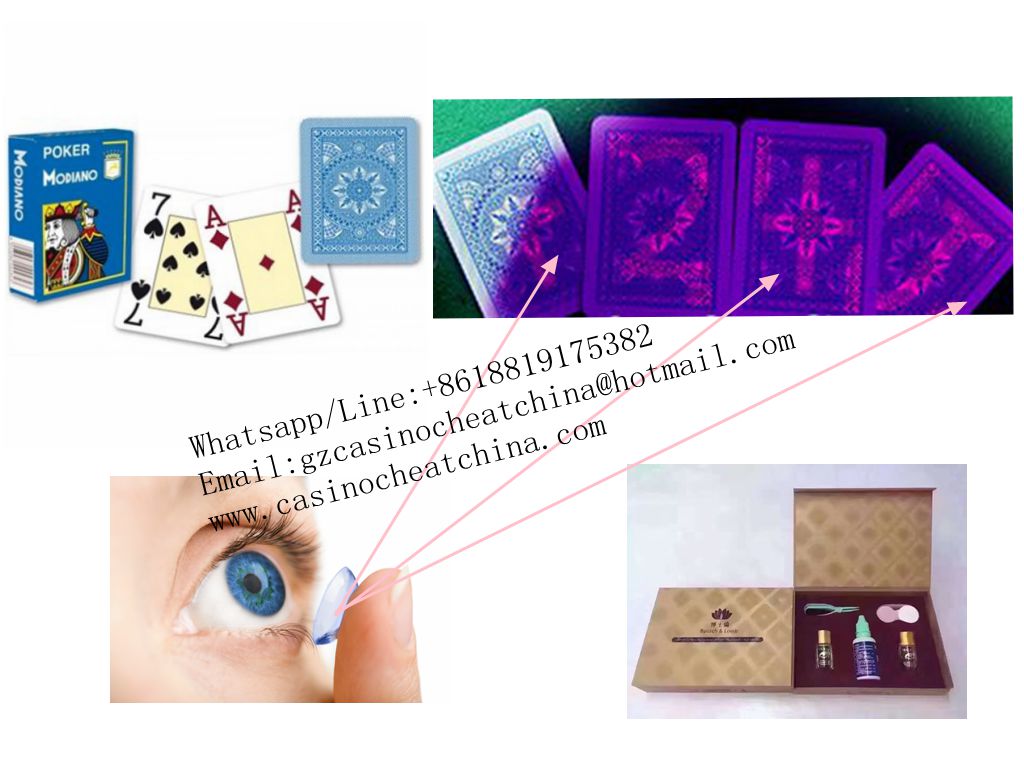 Blue Modiano cristallo пластиковые маркированные карты для игры в покер чит / невидимые чернила / контактные линзы / omaha texas poker cheat