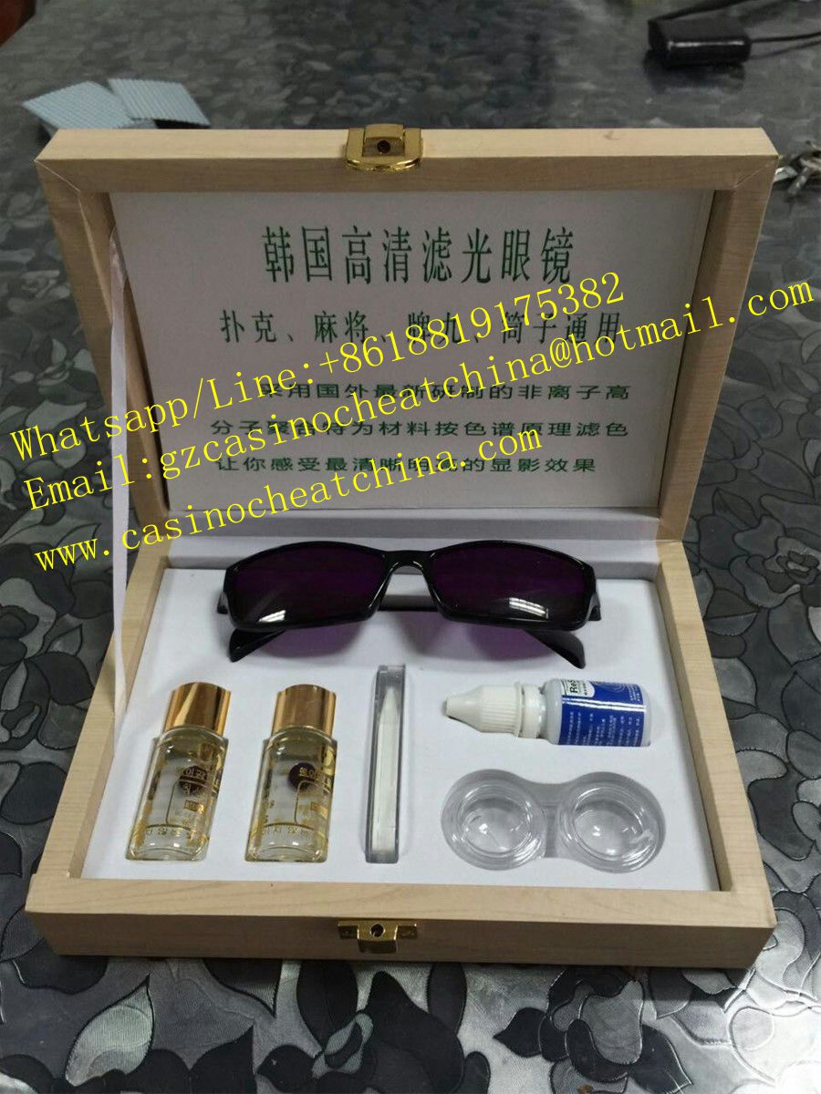 2017 Best quality UV contact lenses for poker cheating device/invisible ink/cheat in casino/luminous marked cards/perspective glasses