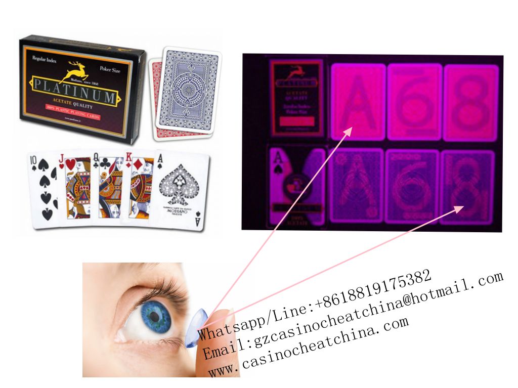 Modiano platinum red plastic luminous marked cards for poker game cheat/invisible ink/contact lenses/perspective glasses