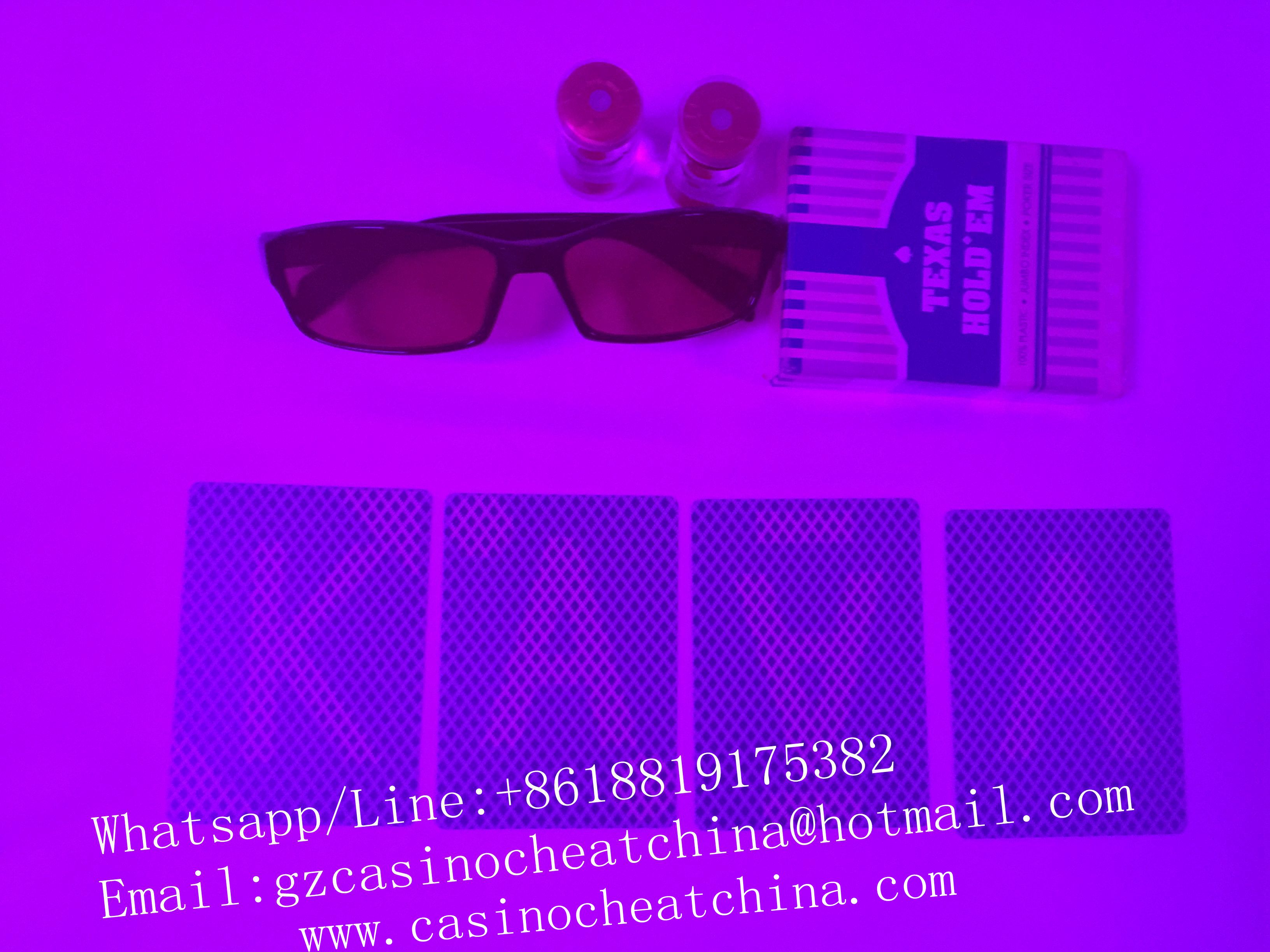 Blue Texas Hold'em marked playing cards for poker cheat/invisible ink/gamble cheat/uv perspective glasses/cheat in casino/magic trick