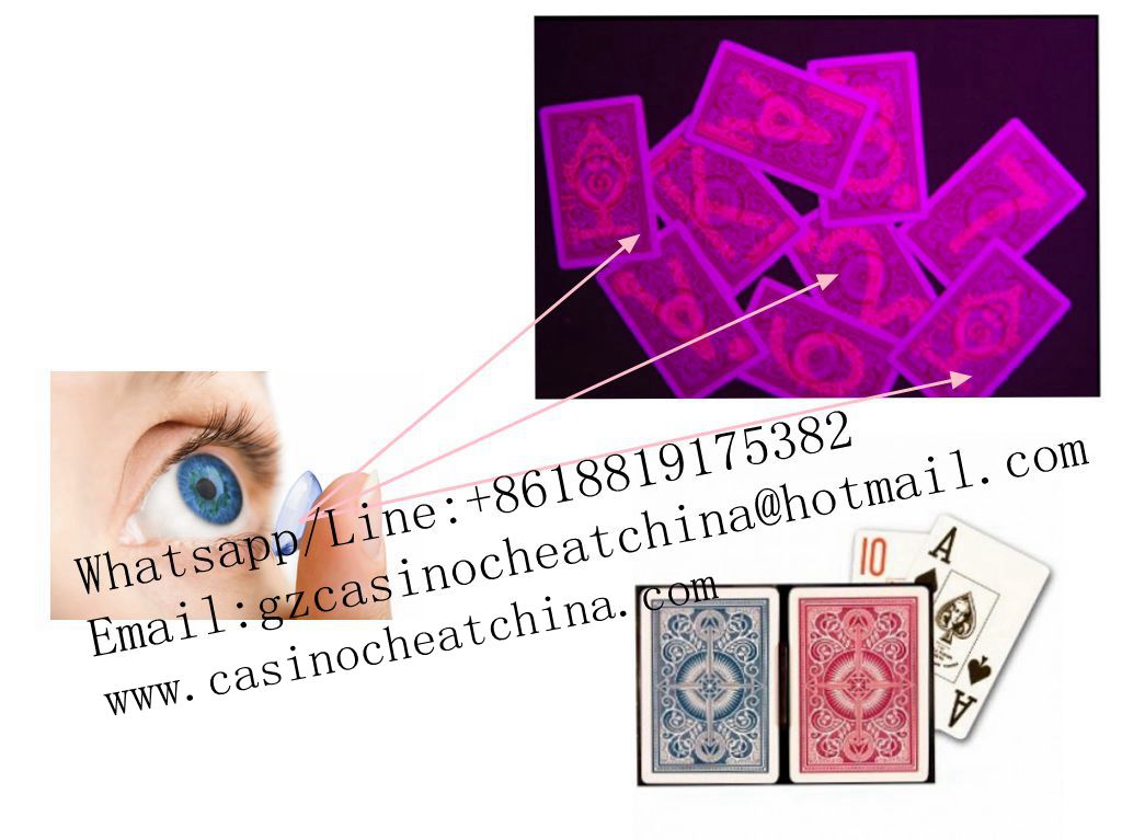 Red KEM plastic marked playing cards for uv contact lenses/invisible ink/omaha texas poker game cheat/cheat  in casino/gamble cheat