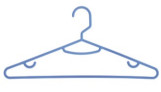 39cm Cheapeast style Plastic clothes hanger /Adult plastic hanger 686314