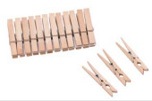 74mm wooden clothes pegs / washing clips 660740