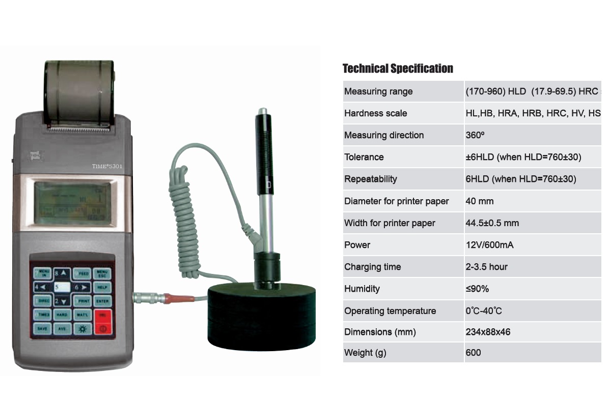 Portable LCD Display Hardness Tester TIME®5301 from Reliable Supplier