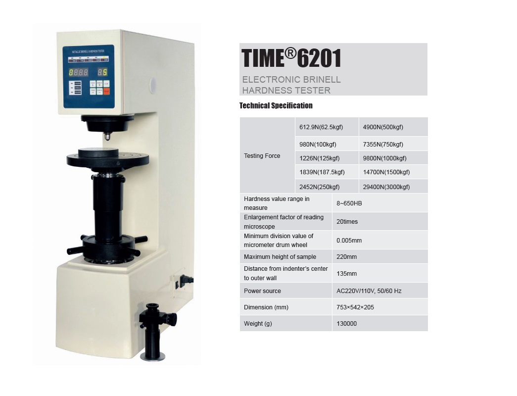 Electronic Brinell Hardness Testing Machine TIME®6201