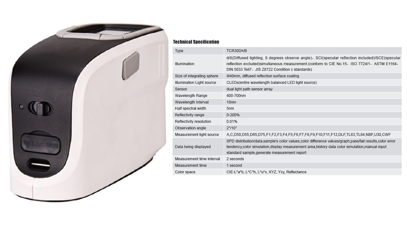 High Quality Spectrophotometer TCR300 for Color Matching