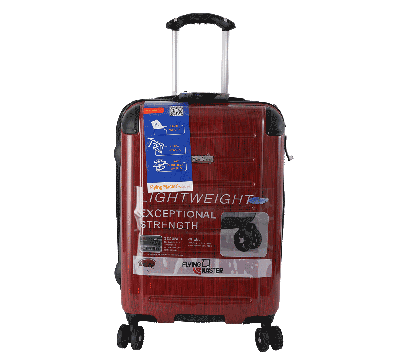  New luggage with universal spinners