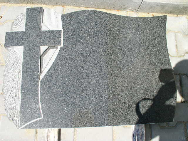 Tombstone from black granite