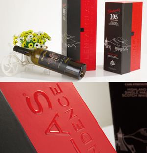 theGood service and the cheapest price wine packaging desig