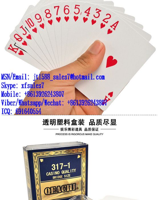 XF QEACHI Plastic Playing Cards With Invisible Ink Bar-Codes Markings For Poker Analyzer Scanner