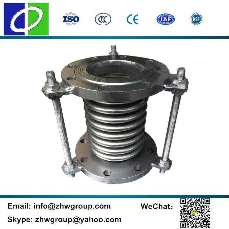 High temperature industrial expansion bellows expansion joint at pump discharge