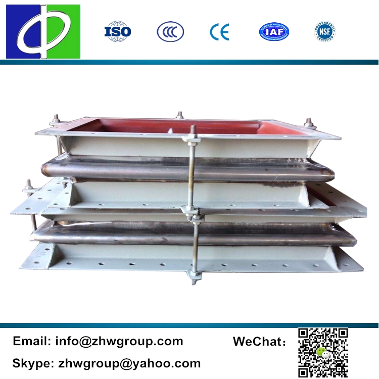 Stainless steel corrugated compensator flange rectangular bellows